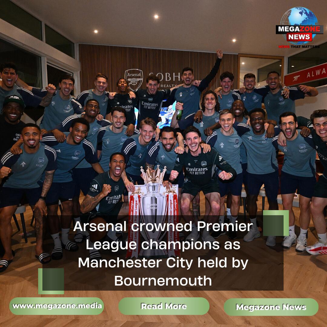 Arsenal crowned Premier League champions as Manchester City held by Bournemouth Arsenal crowned Premier League champions as Manchester City held by Bournemouth