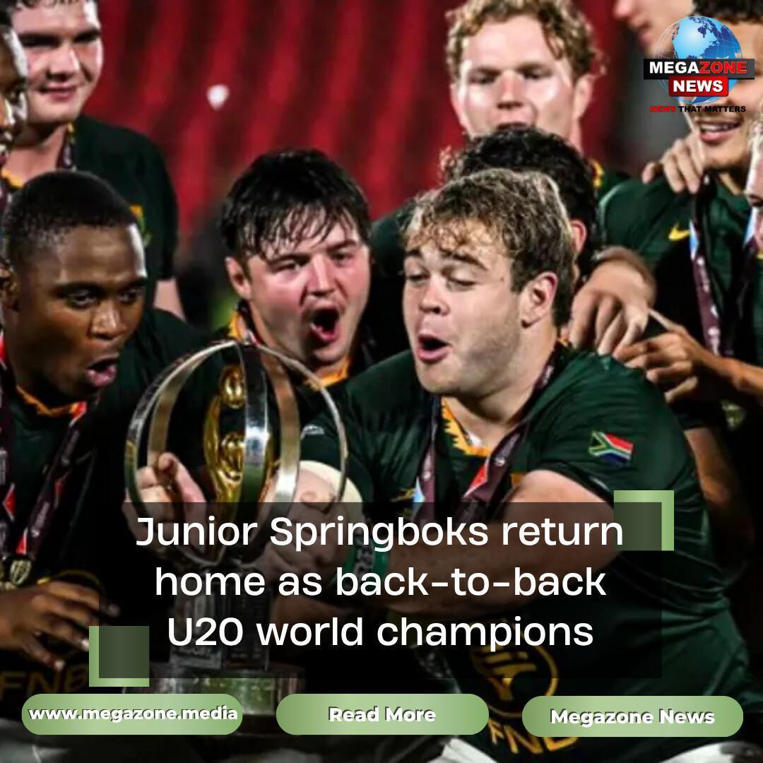 Junior Springboks return home as back-to-back U20 world champions