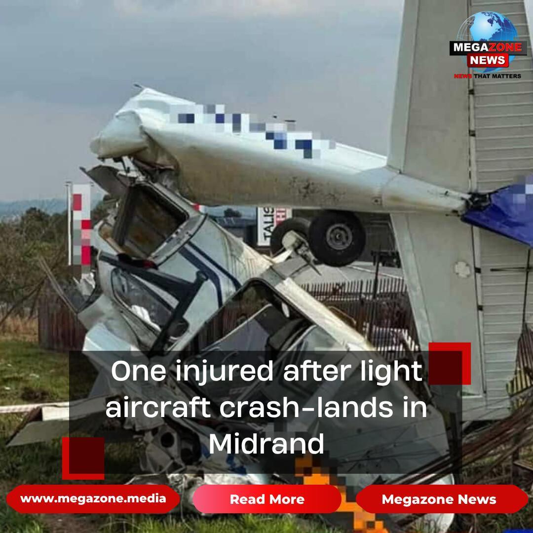 One injured after light aircraft crash-lands in Midrand One injured after light aircraft crash-lands in Midrand