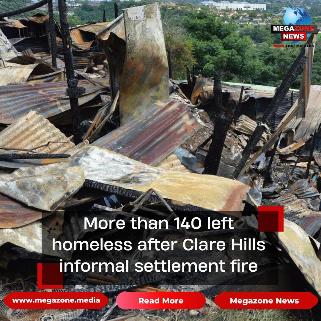 More than 140 left homeless after Clare Hills informal settlement fire