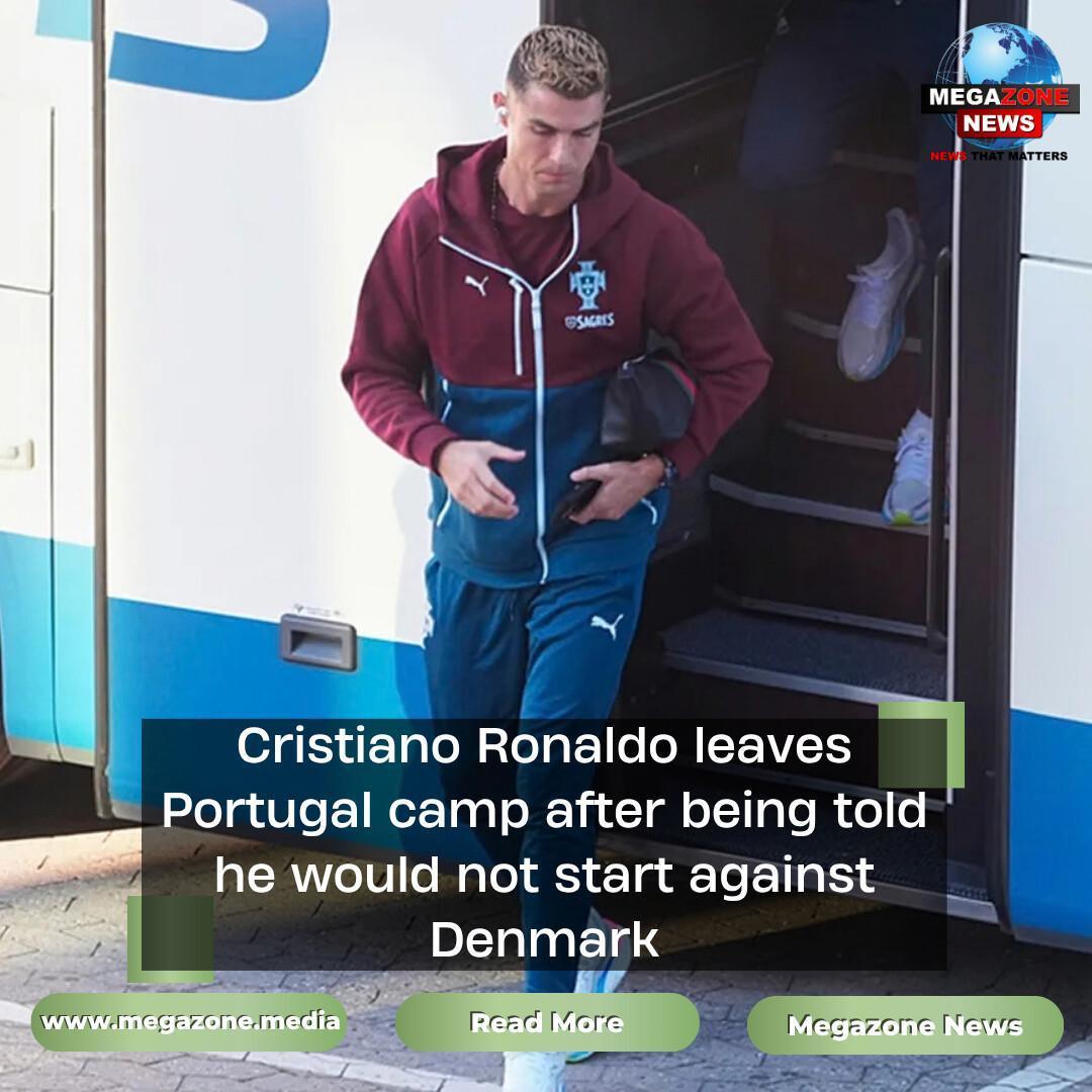 Cristiano Ronaldo leaves Portugal camp after being told he would not start against Denmark Cristiano Ronaldo leaves Portugal camp after being told he would not start against Denmark