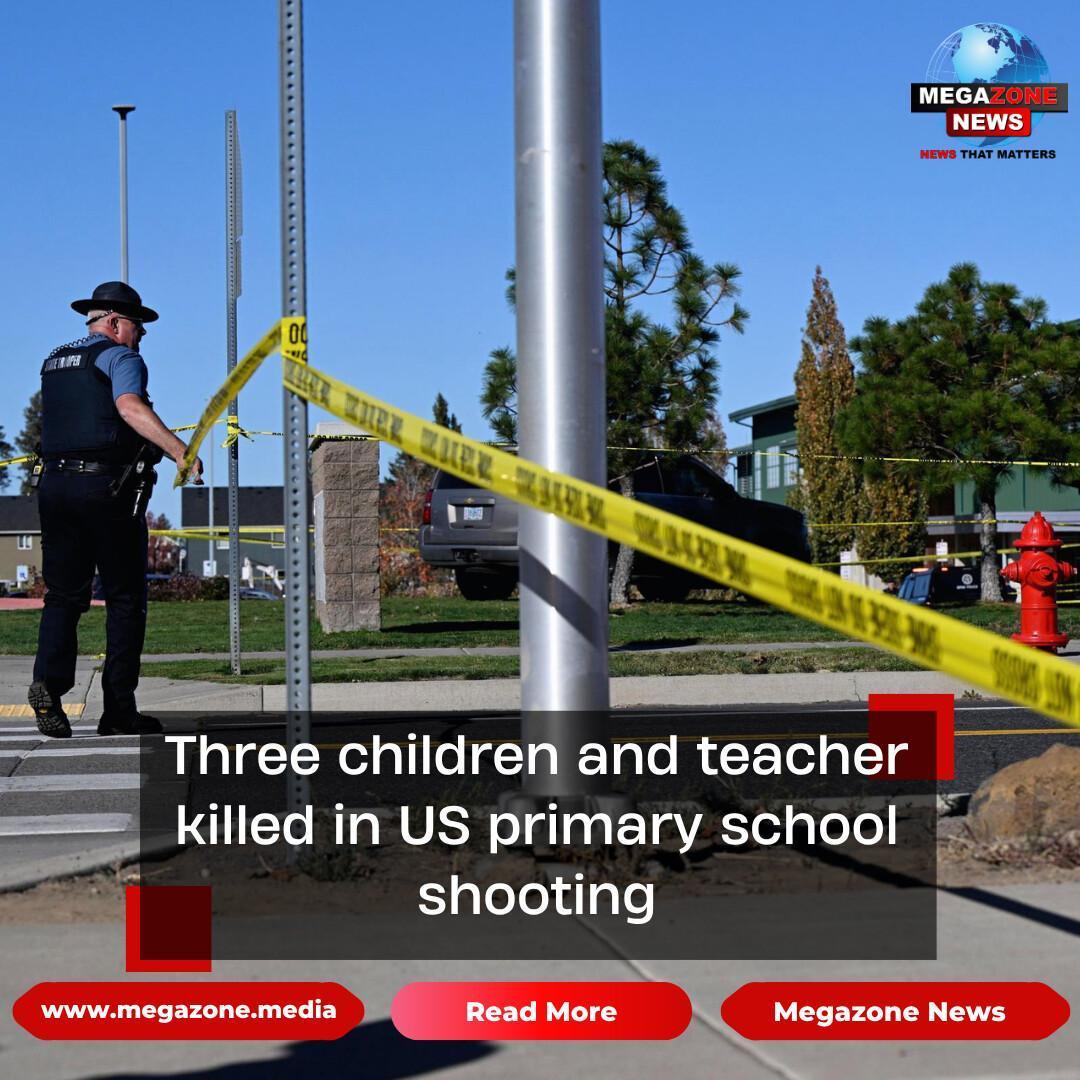 Three children and teacher killed in US primary school shooting Three children and teacher killed in US primary school shooting