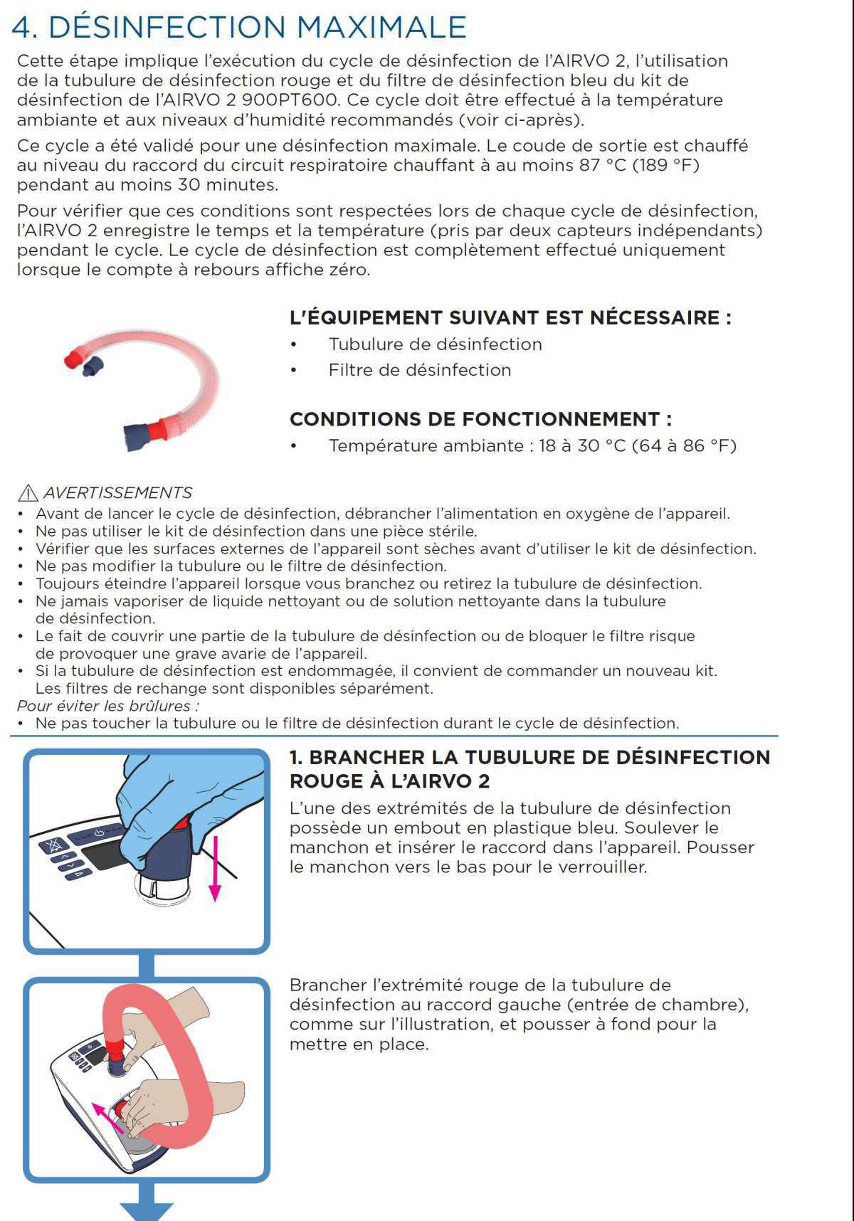 Désinfection Airvo 2