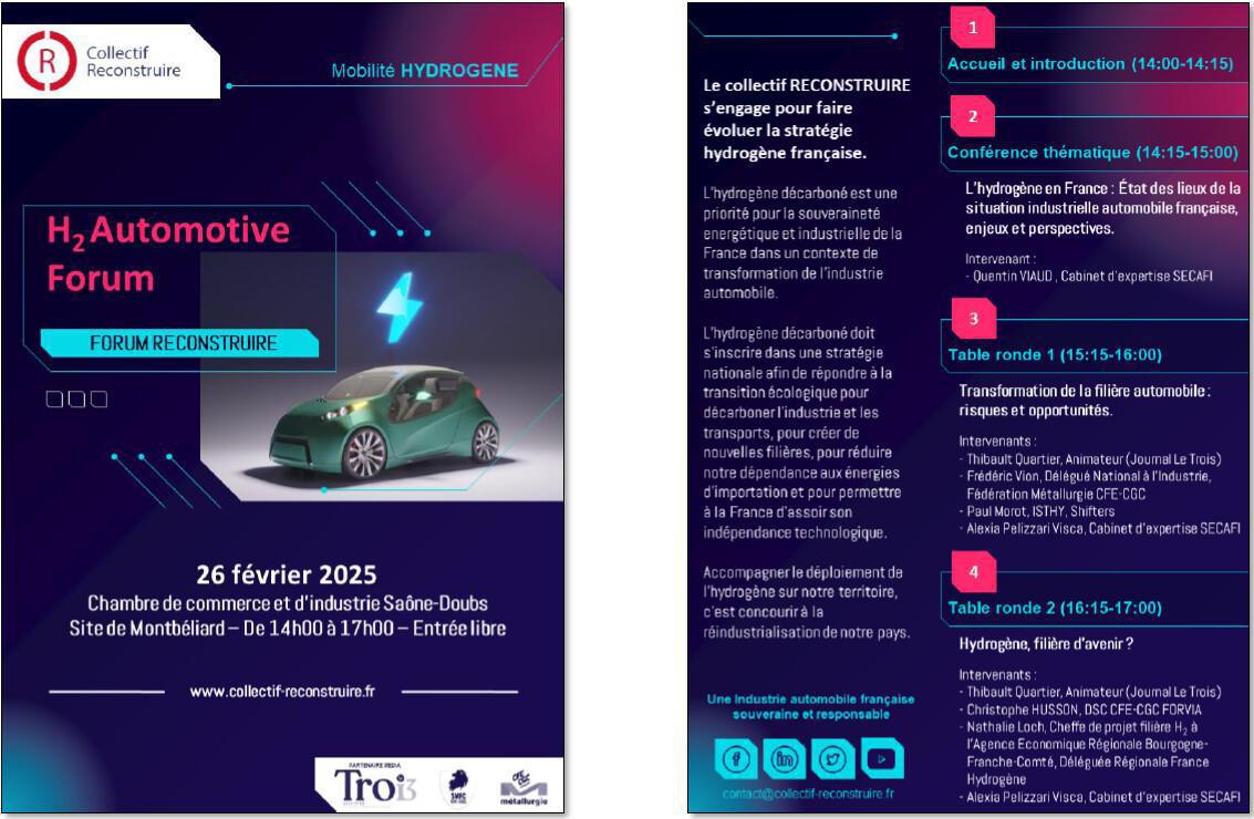Le 26 février 2025 Forum H2 à Montbéliard