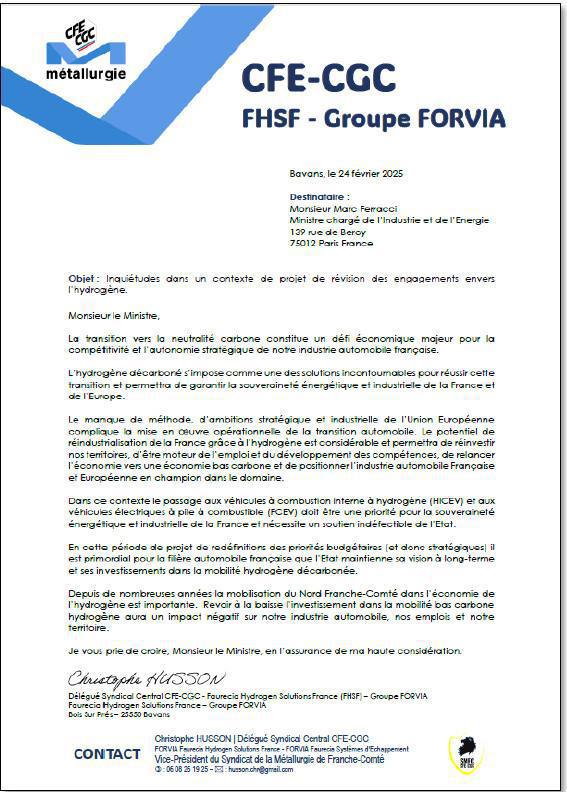 Le 26 février 2025 Forum H2 à Montbéliard