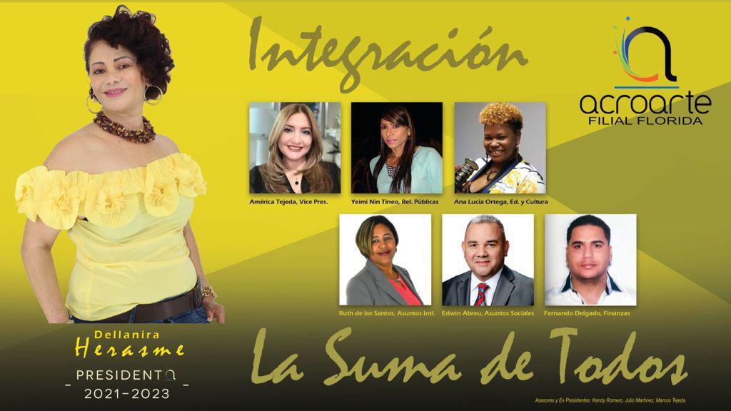 DELLANIRA HERASME ANUNCIA CANDIDATURA PARA DIRIGIR ACROARTE FLORIDA