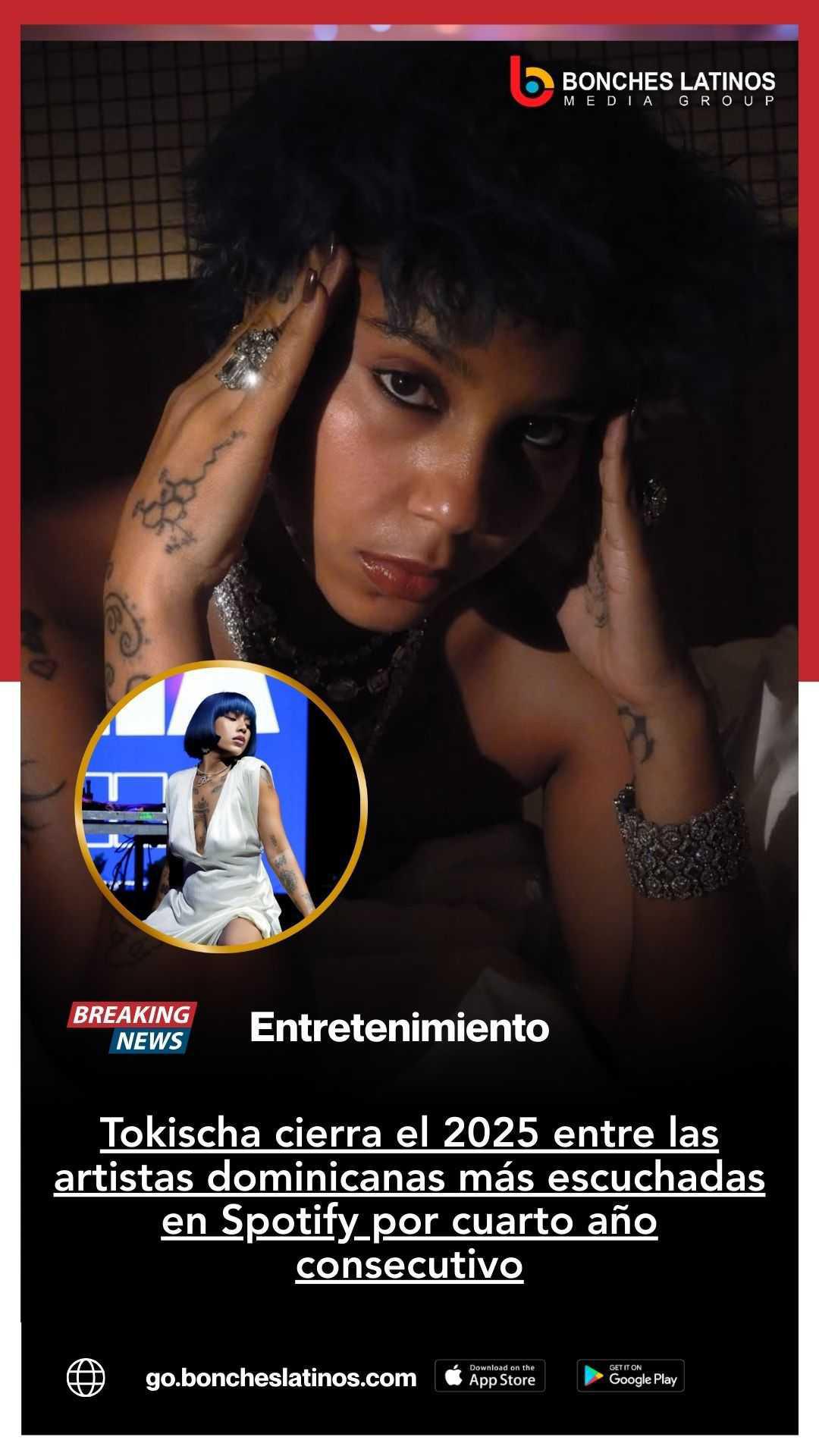 Tokischa cierra el 2025 entre las artistas dominicanas más escuchadas en Spotify por cuarto año consecutivo Tokischa cierra el 2025 entre las artistas dominicanas más escuchadas en Spotify por cuarto año consecutivo