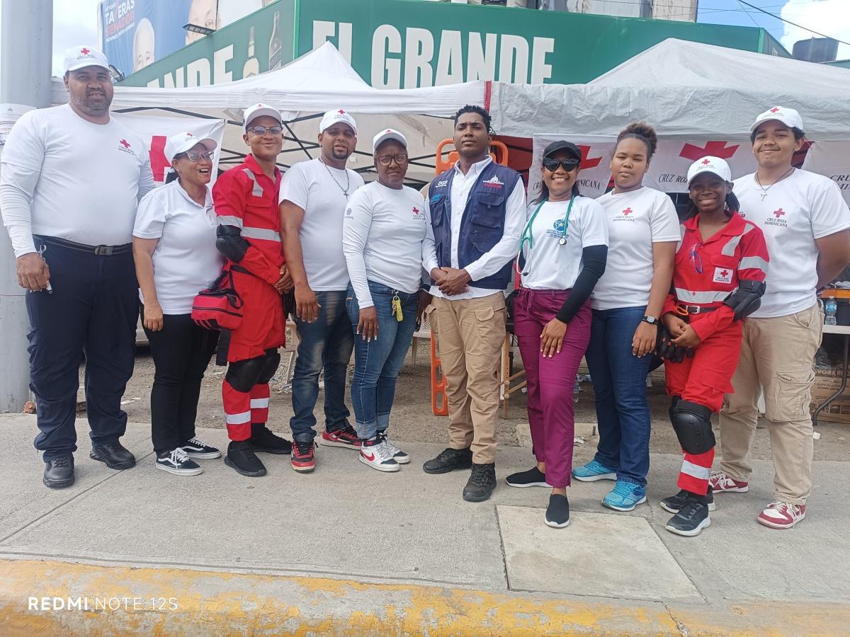 Cruz Roja Santo Domingo Oeste refuerza operativo con más de 50 voluntarios en Viernes Santo