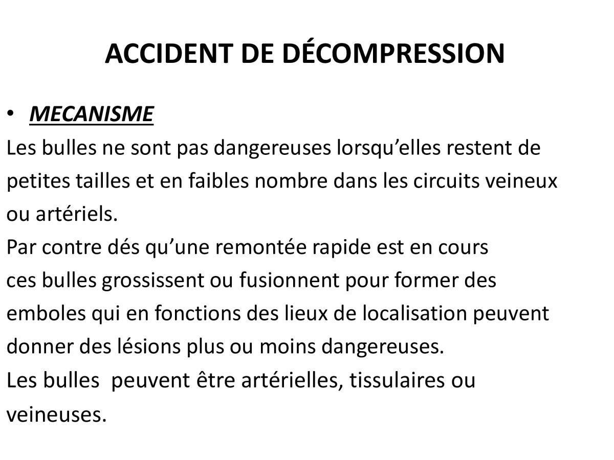 Accident de plongée (FMPA 2022)