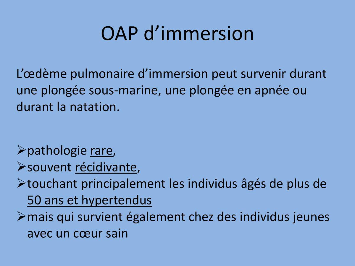 Accident de plongée (FMPA 2022)
