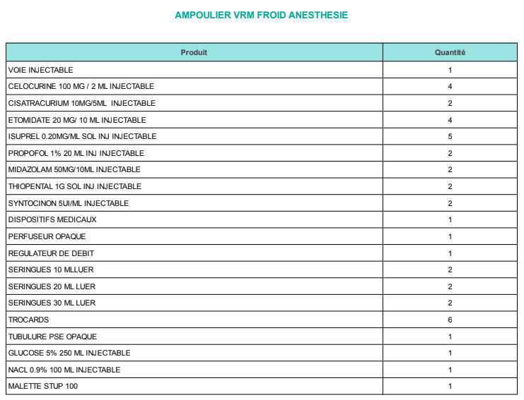 Ampoulier VLM Froid