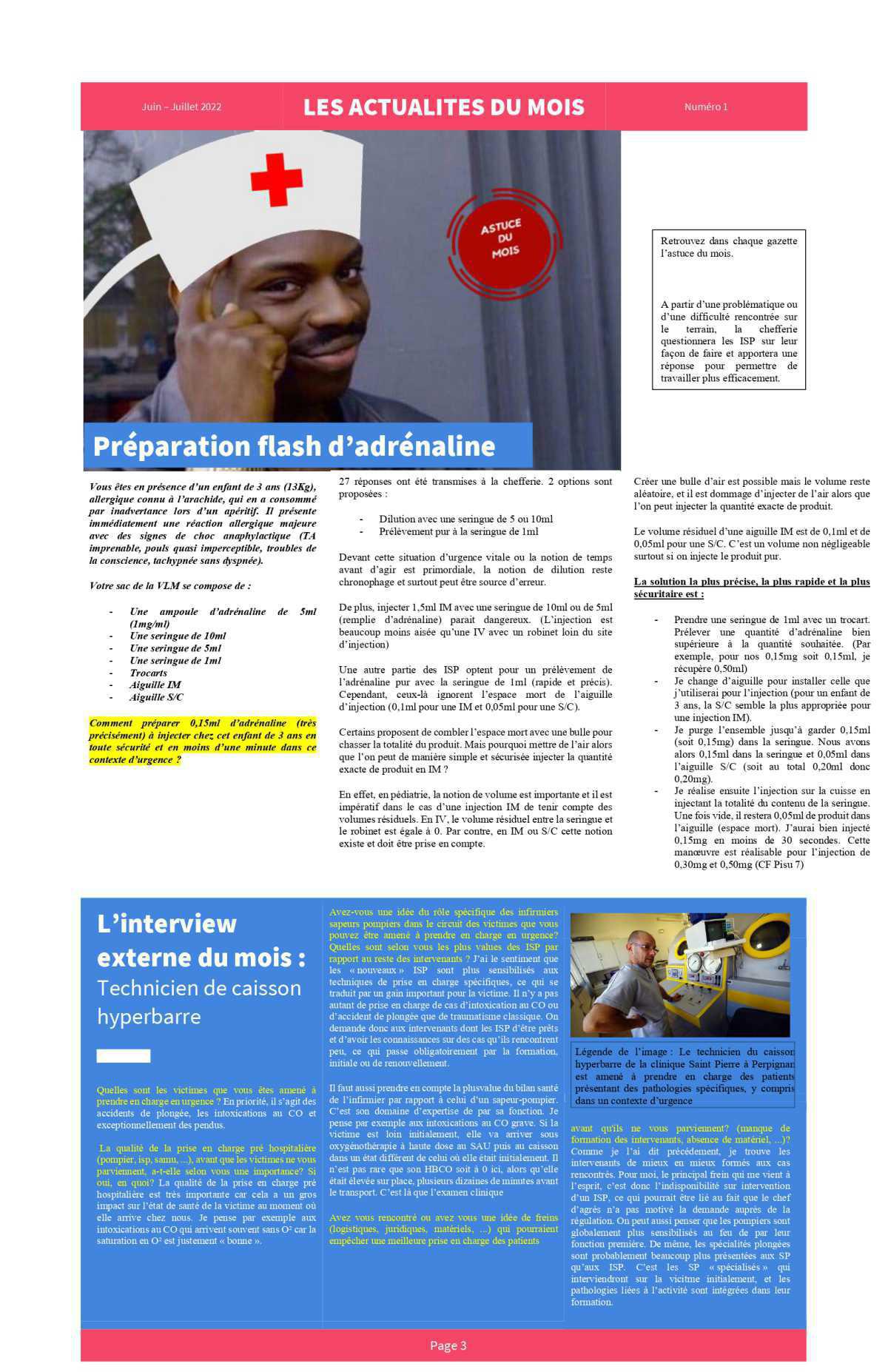 Gazette du SSSM: N°1 juin-juillet 2022