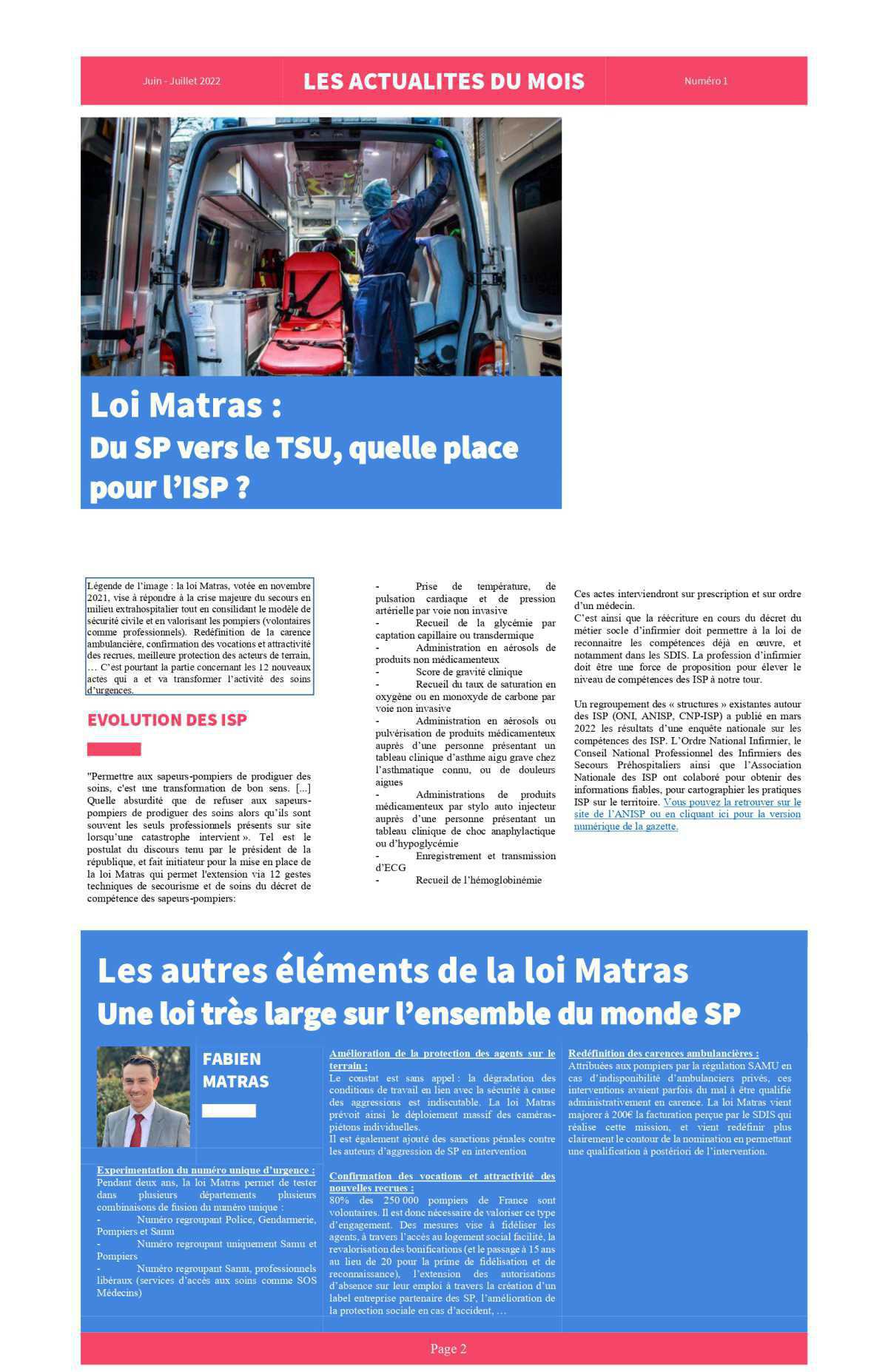 Gazette du SSSM: N°1 juin-juillet 2022