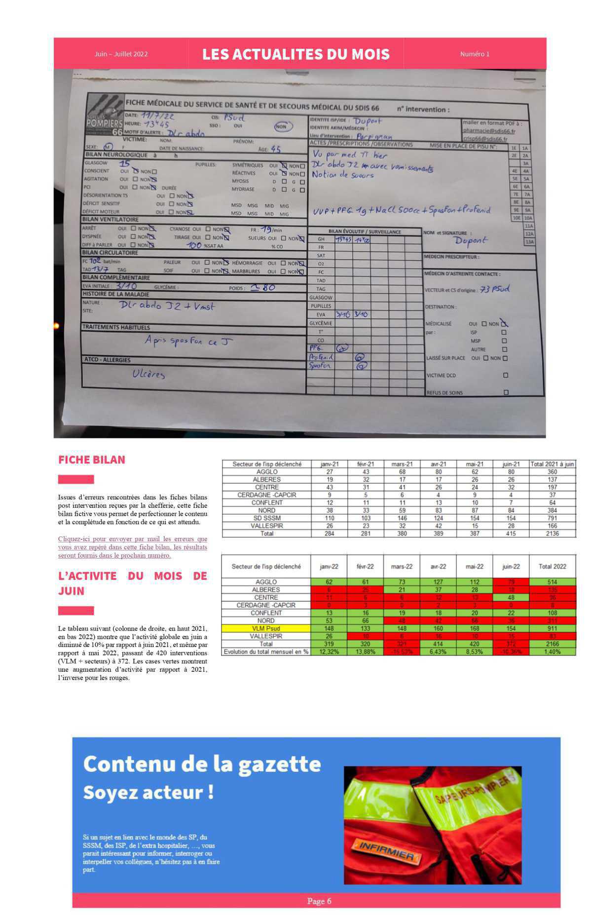 Gazette du SSSM: N°1 juin-juillet 2022