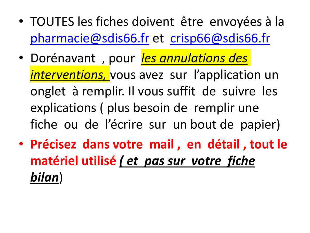 Remplissage fiche médicale