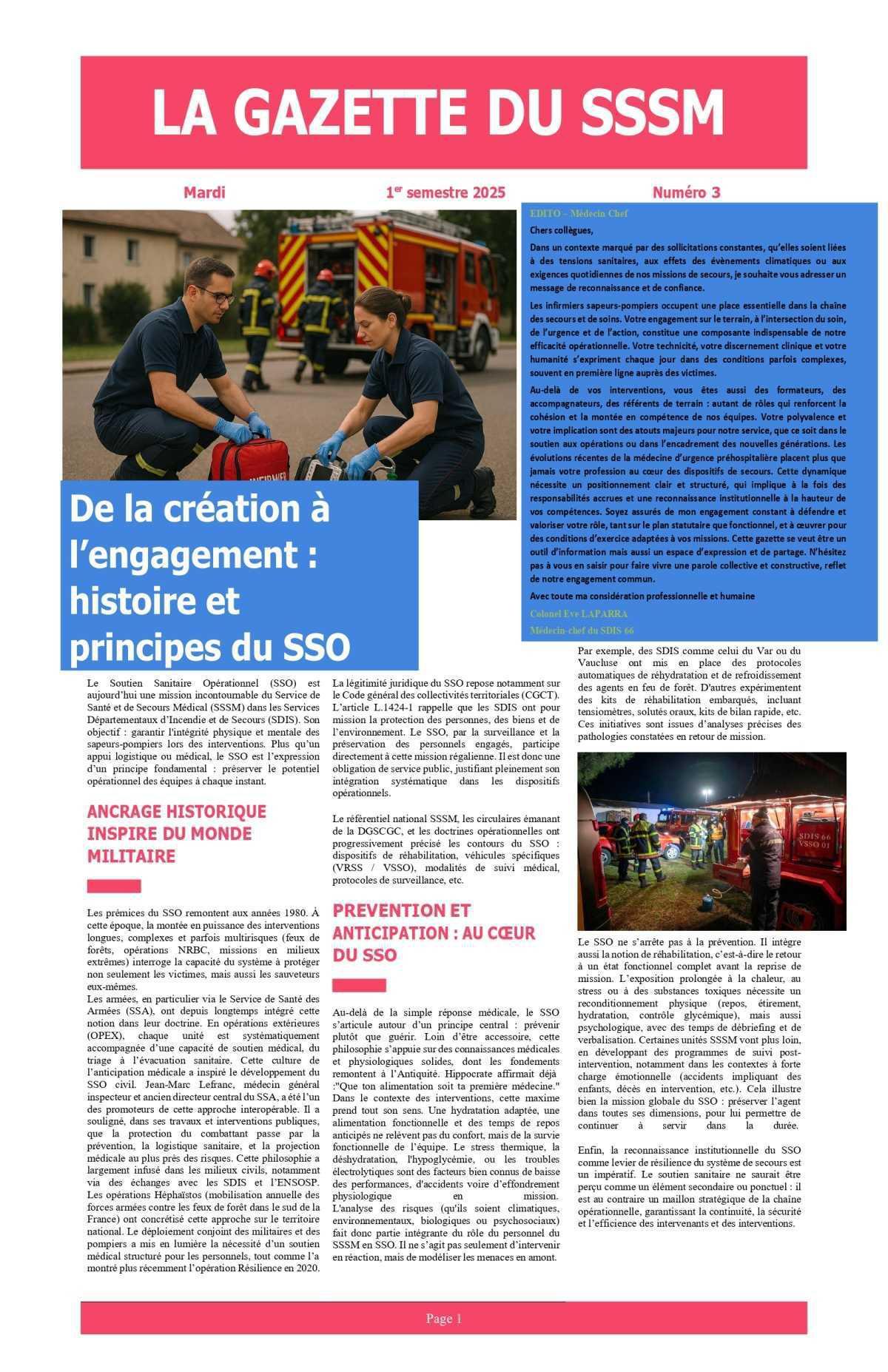 Gazette du SSSM: N°3 1er semestre 2025