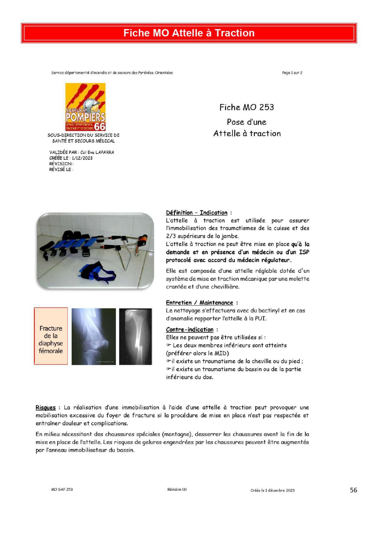 Attelle traction 1