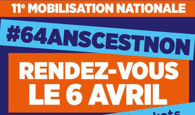 Mobilisation nationale, manifestation le jeudi 6 avril !