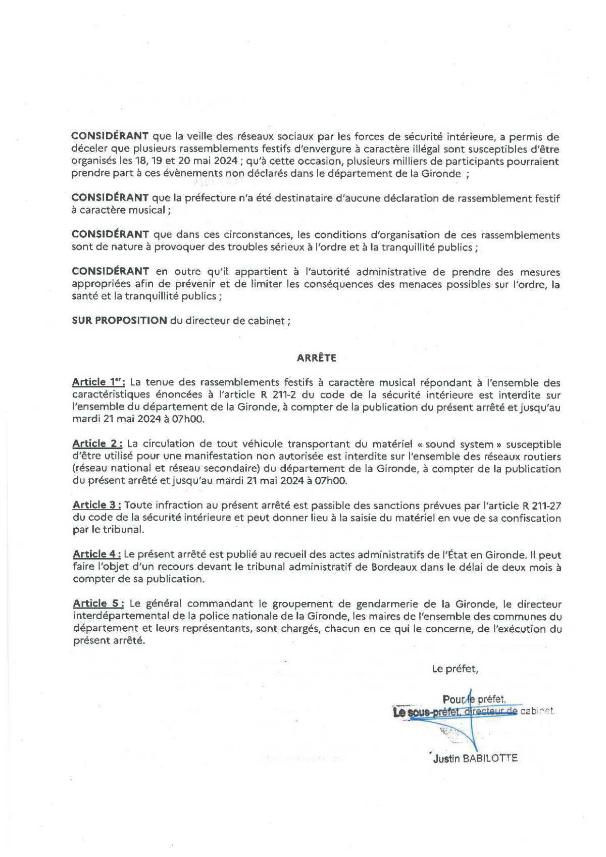 Arrêtés municipaux et/ou préfectoraux, Avis Arrêtés municipaux et/ou préfectoraux, Avis