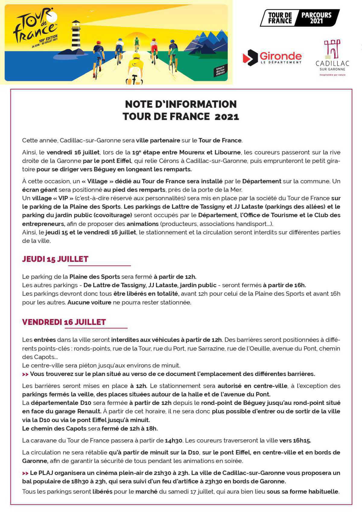 Info Tour de France, Cadillac