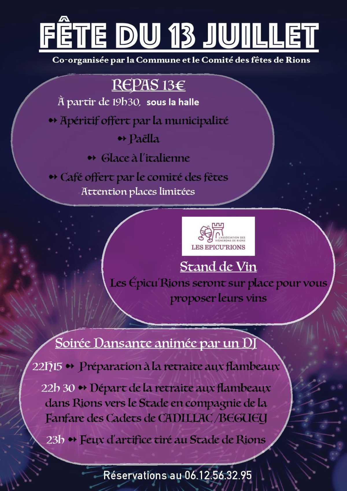 Soirée festive du 13 juillet