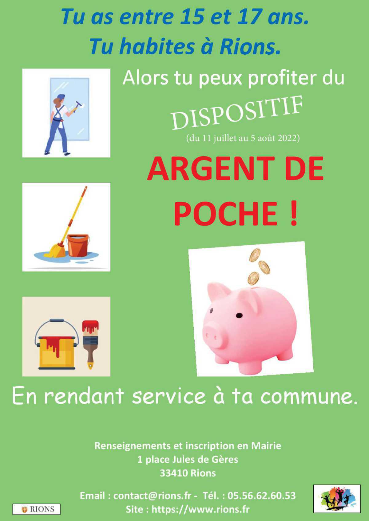 Dispositif "argent de poche" Dispositif "argent de poche"