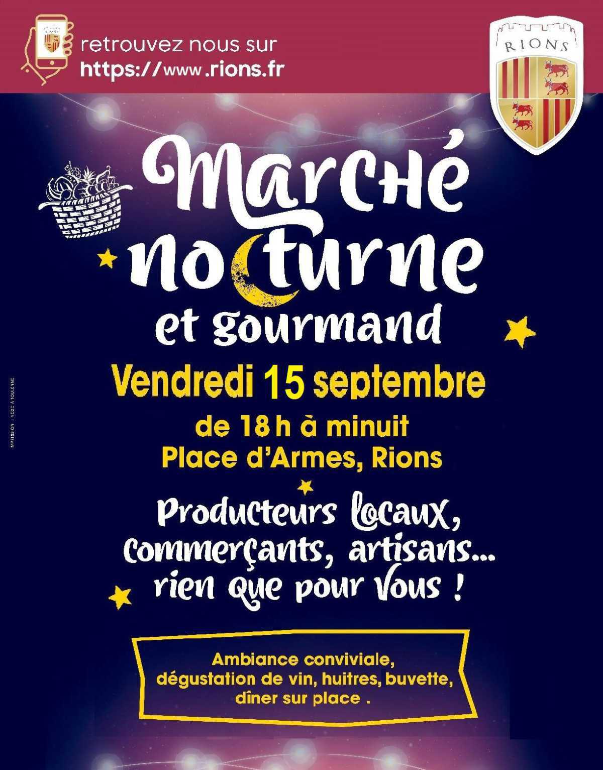 Marché nocturne et gourmand