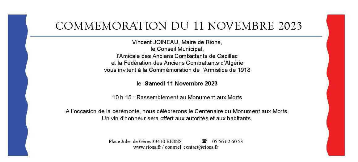 Cérémonie au monument aux morts