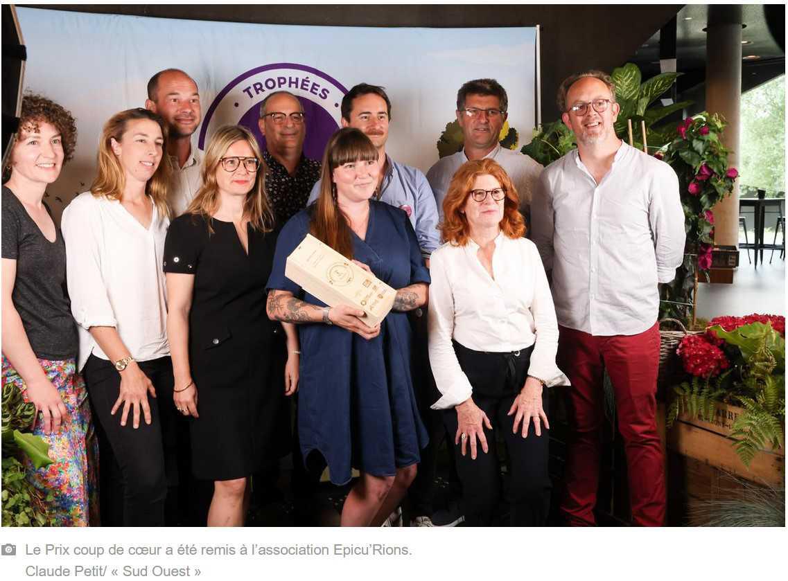 LES EPICU'RIONS, lauréats du Trophée Bordeaux vignoble engagé !