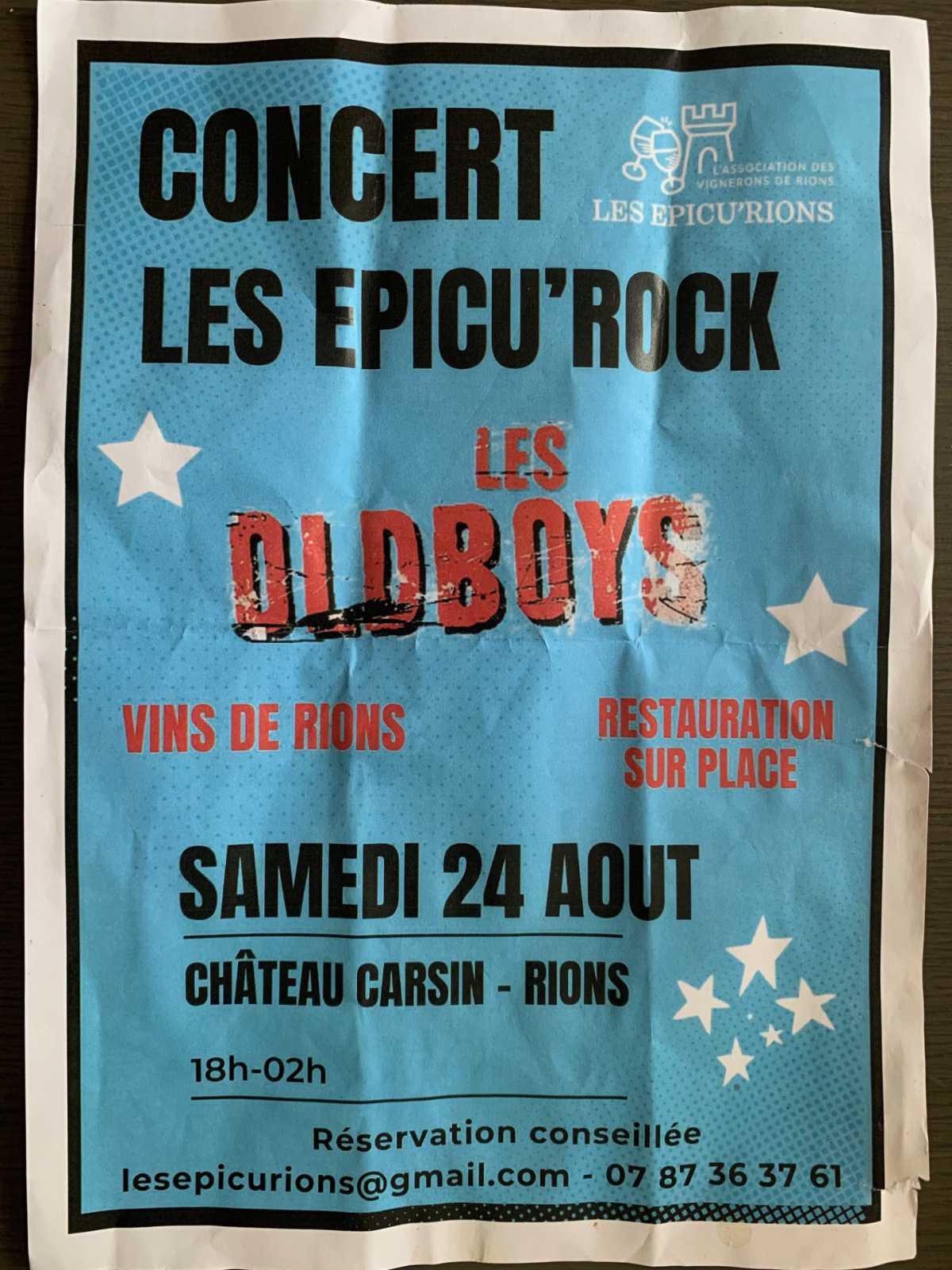 Concert au château Carsin, organisé par les Epicu'Rions