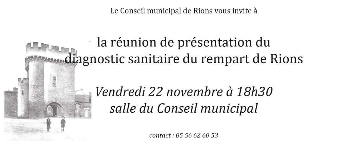Diagnostic du rempart de Rions