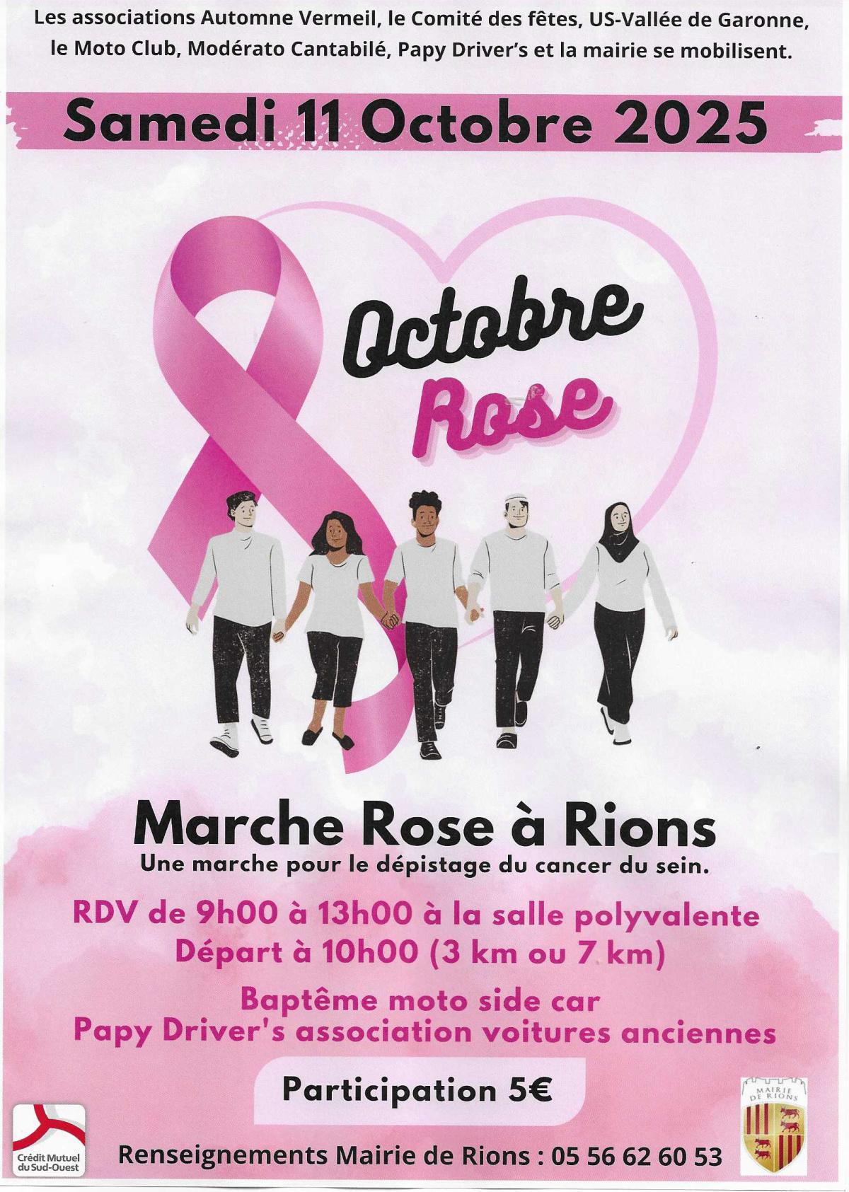 Journée "Octobre rose" à Rions