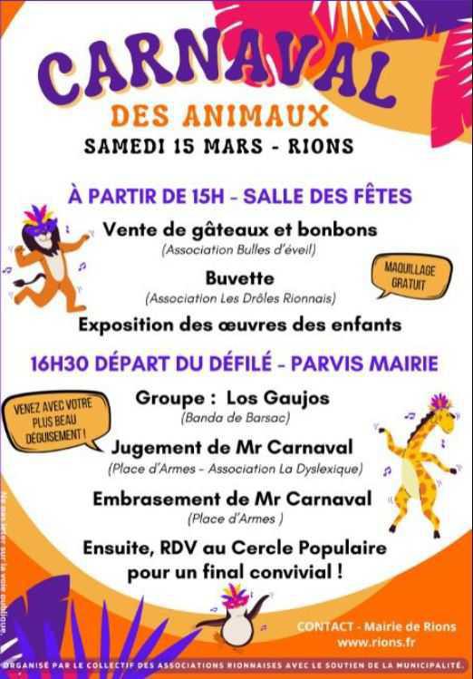 Le Carnaval de Rions #2025: une fête populaire qui grandit !