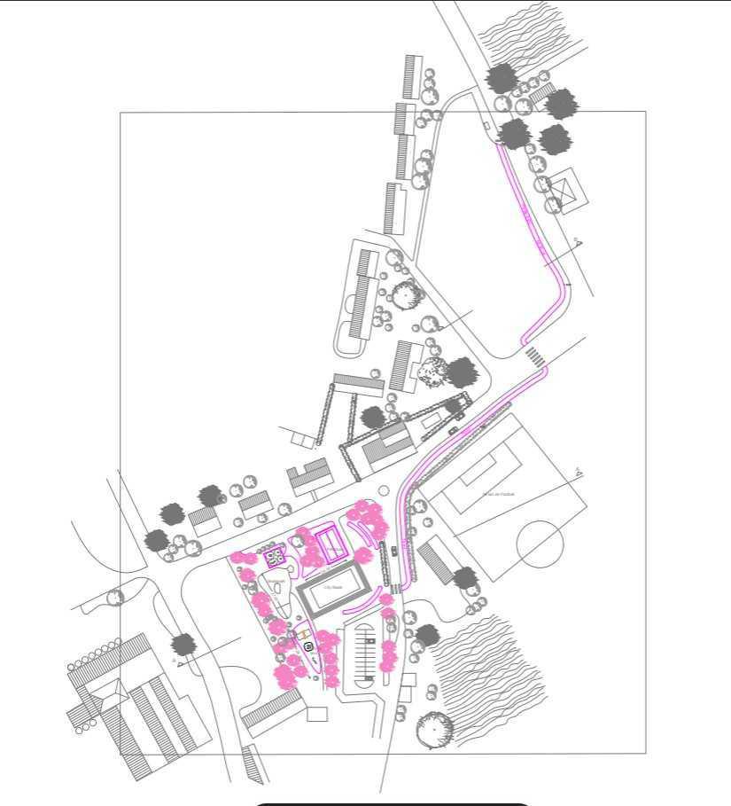 Avancée des travaux d'aménagement de l'entrée nord Avancée des travaux d'aménagement de l'entrée nord