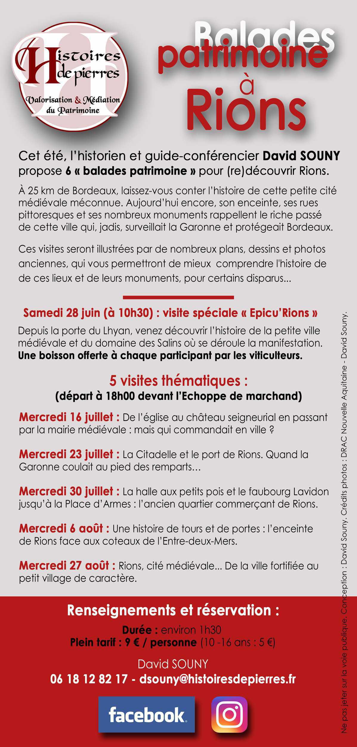 Balade patrimoine à Rions Balade patrimoine à Rions