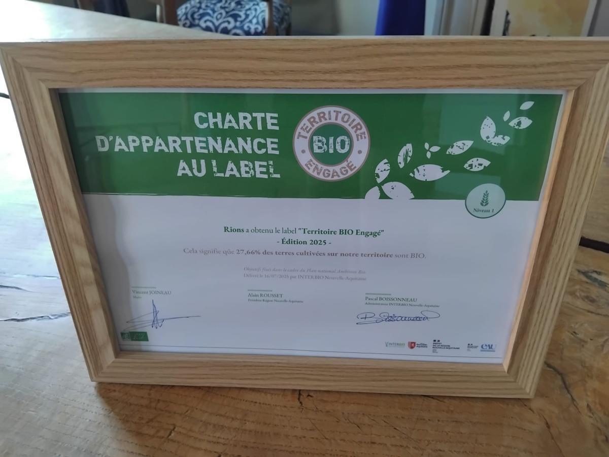 Rions: Territoire BIO Engagé Rions: Territoire BIO Engagé