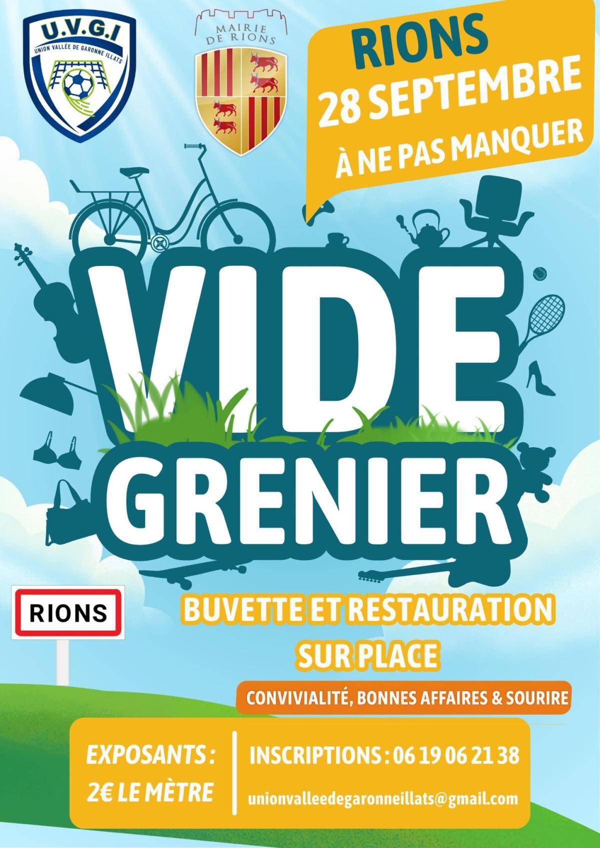 Vide grenier de l'UVGI (Football Rions)