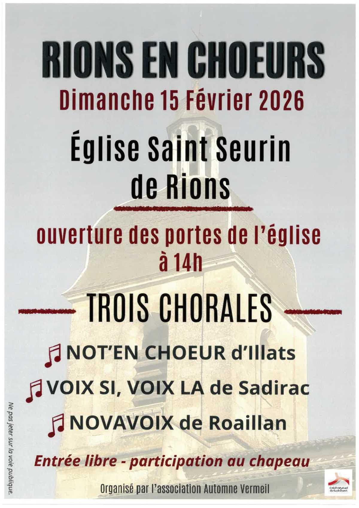 Week-end Chorale organisé par l'association Automne Vermeil