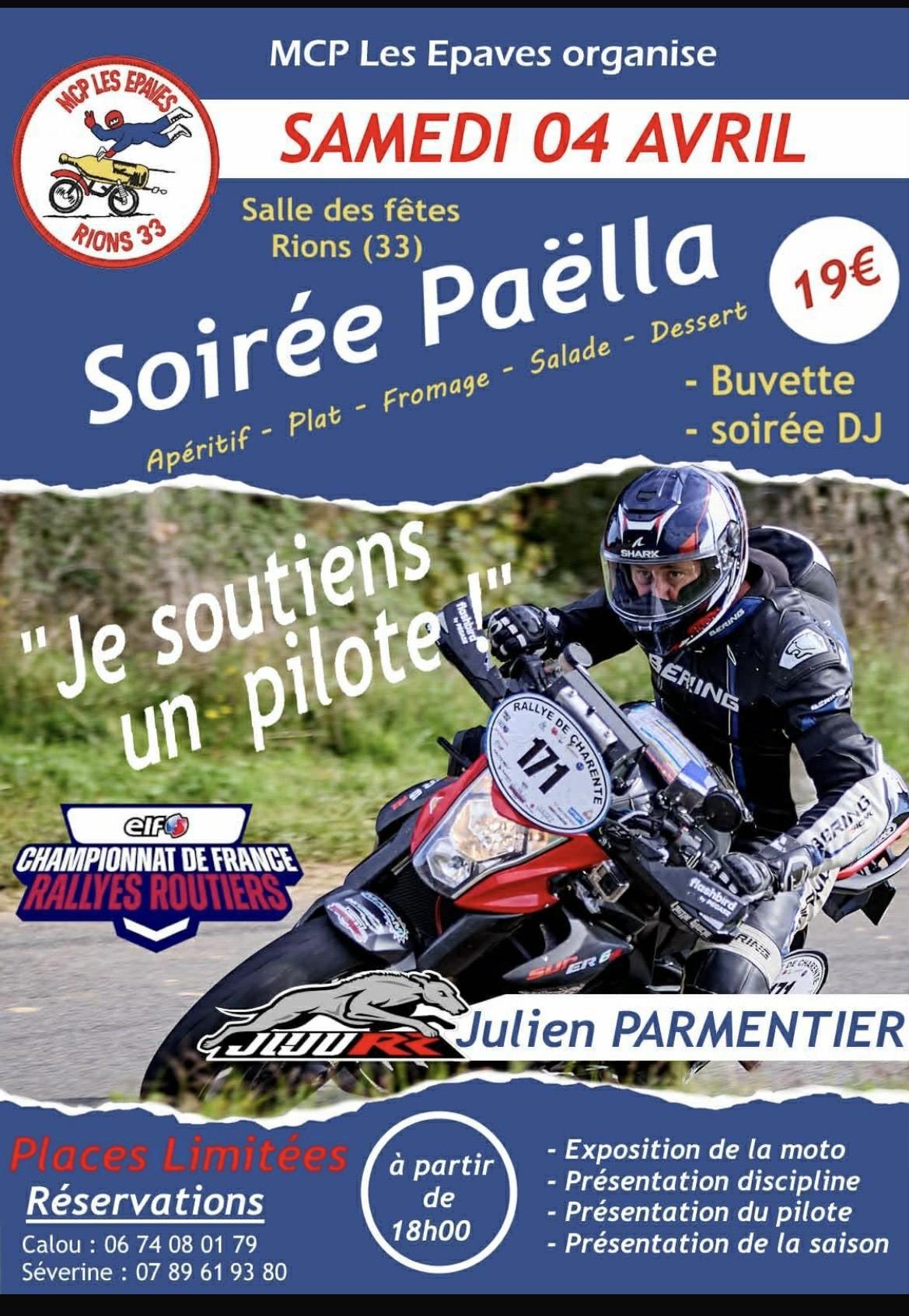Soirée paella du moto-club
