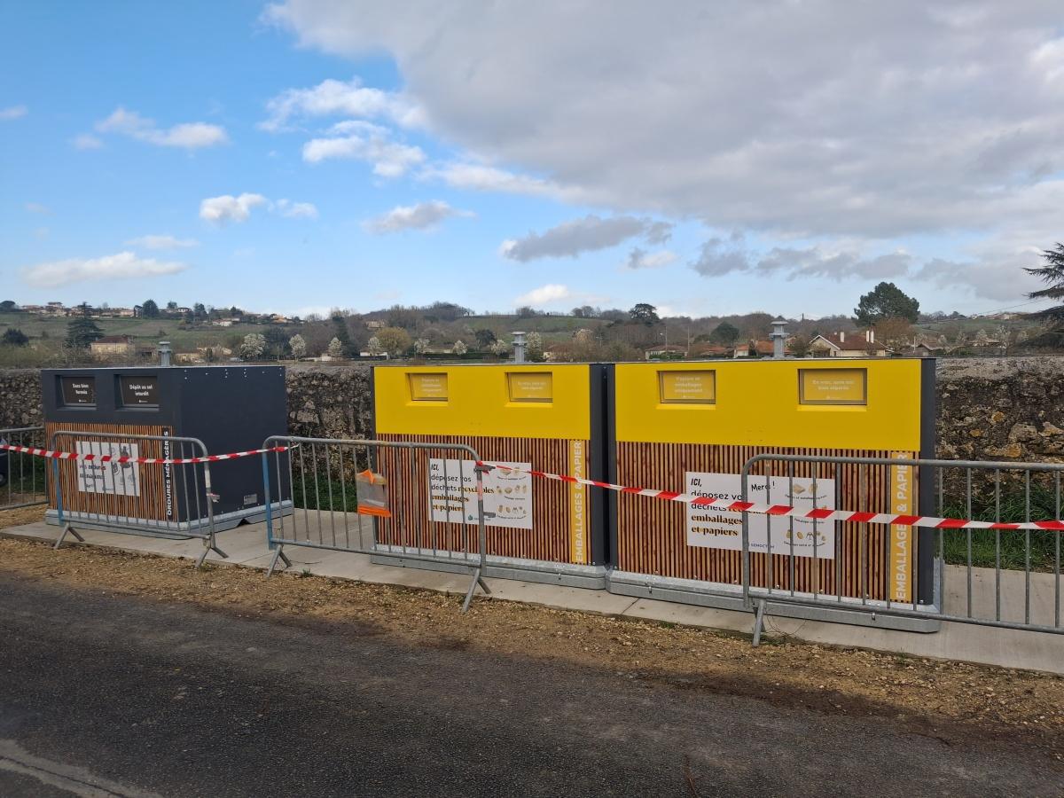 Installation de bornes déchets 