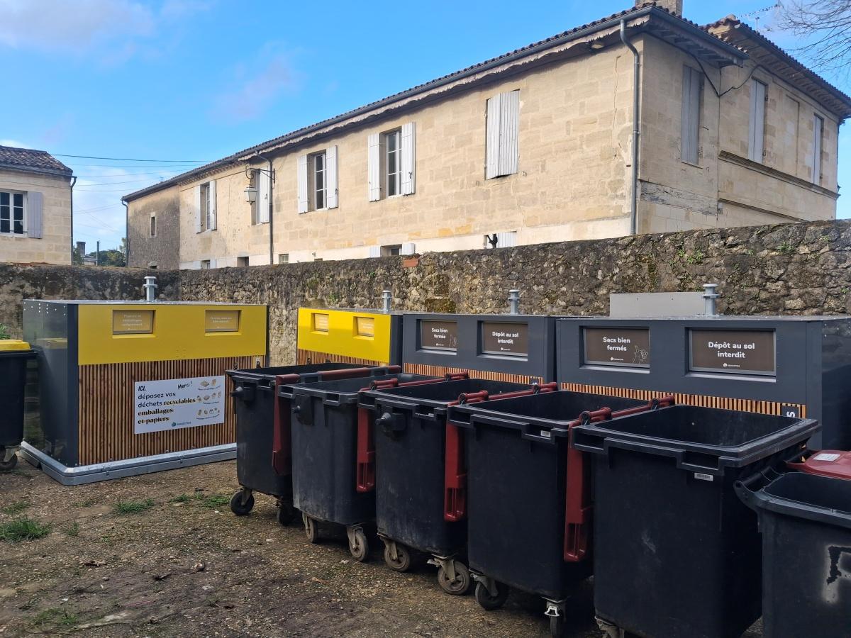 Installation de bornes déchets 