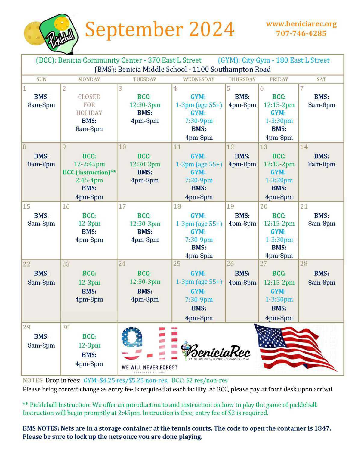 Pickleball Calendar