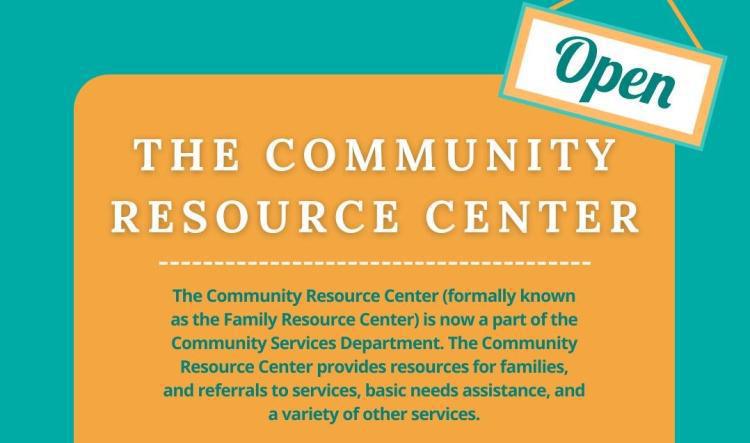 Community Resource Center is OPEN