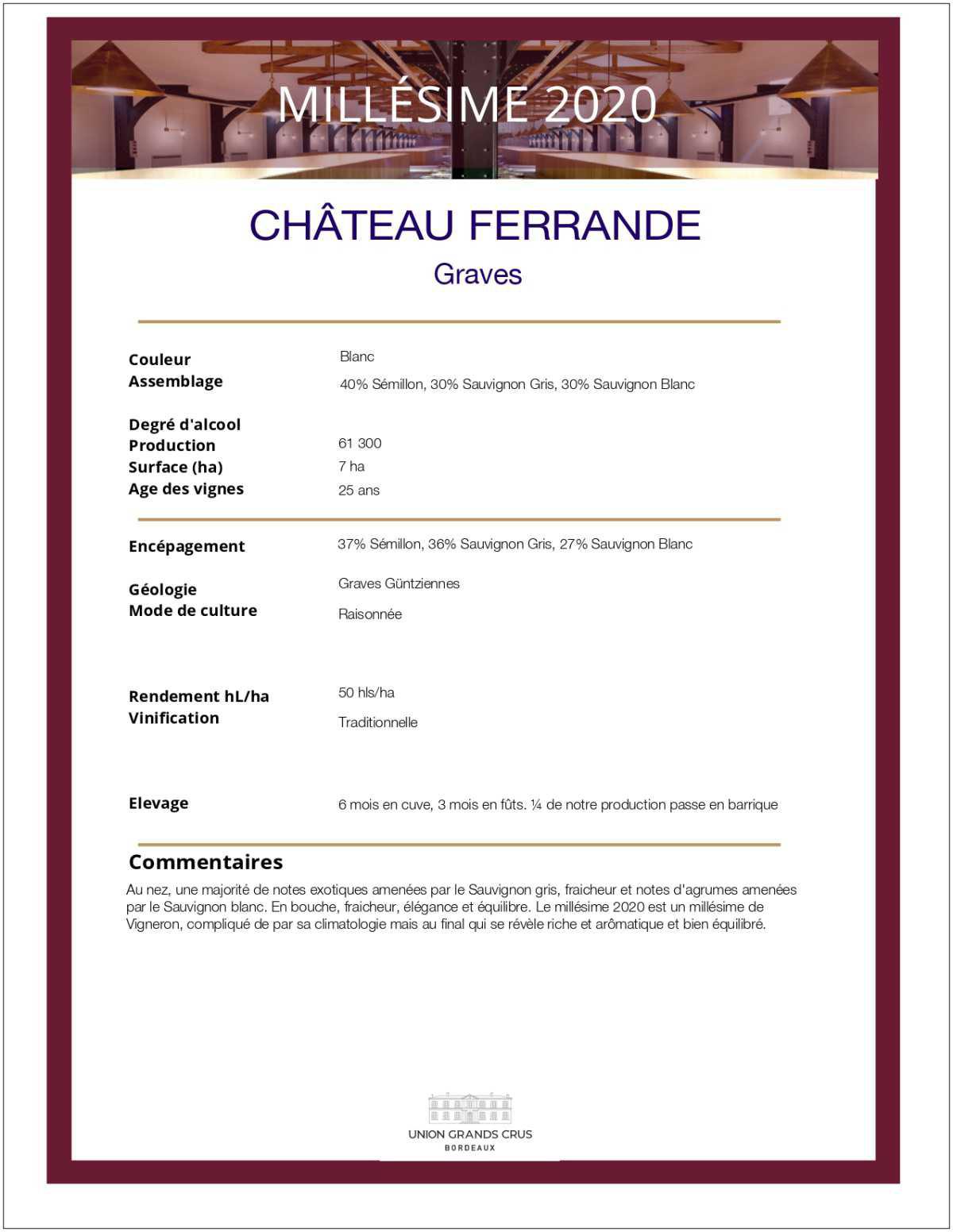 Château Ferrande - Blanc