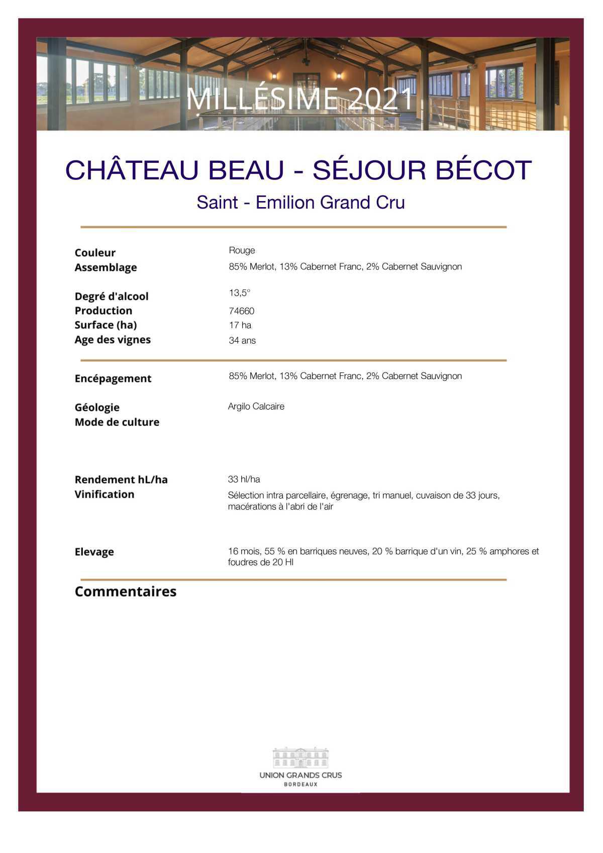 Château Beau - Séjour Bécot