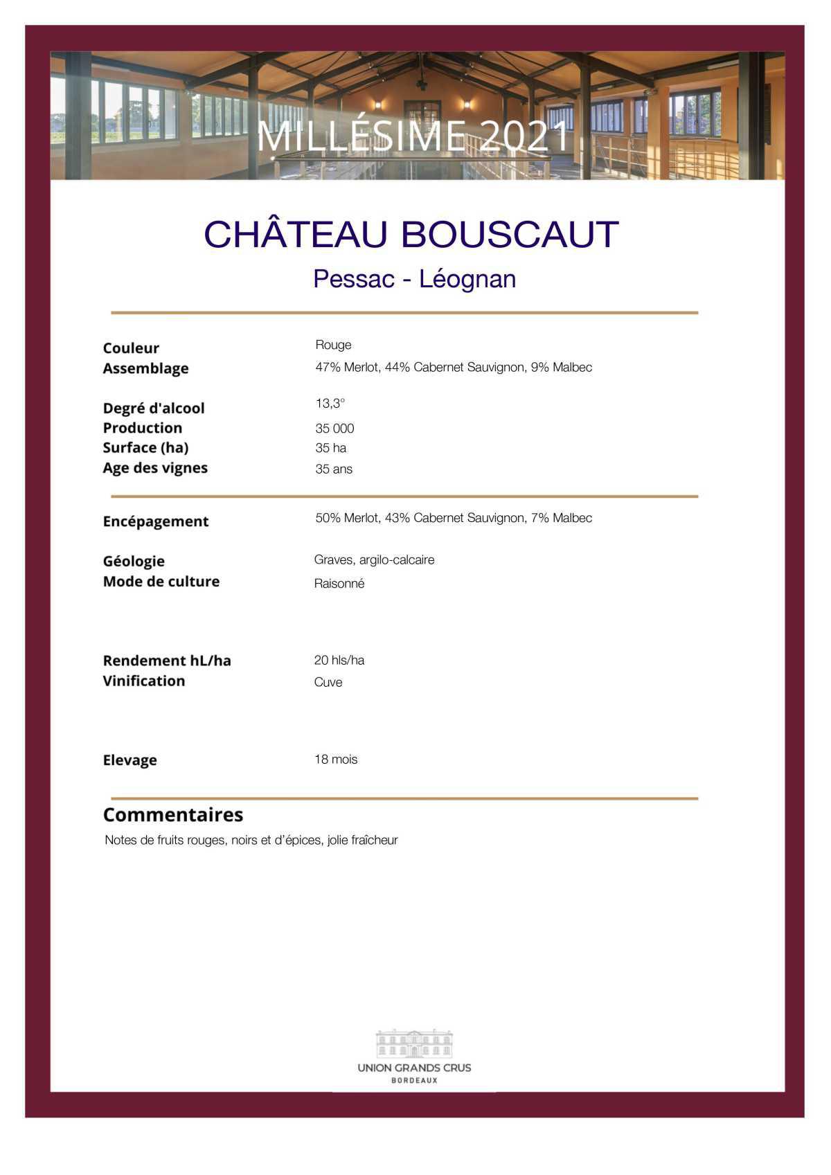Château Bouscaut - Rouge