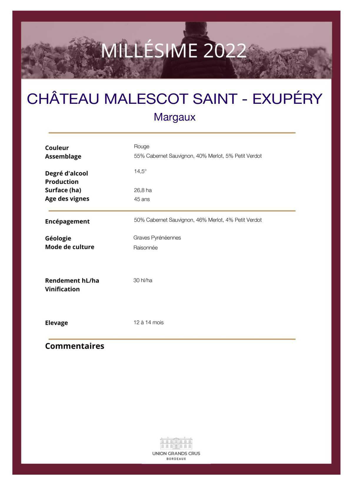 Château Malescot Saint - Exupéry 