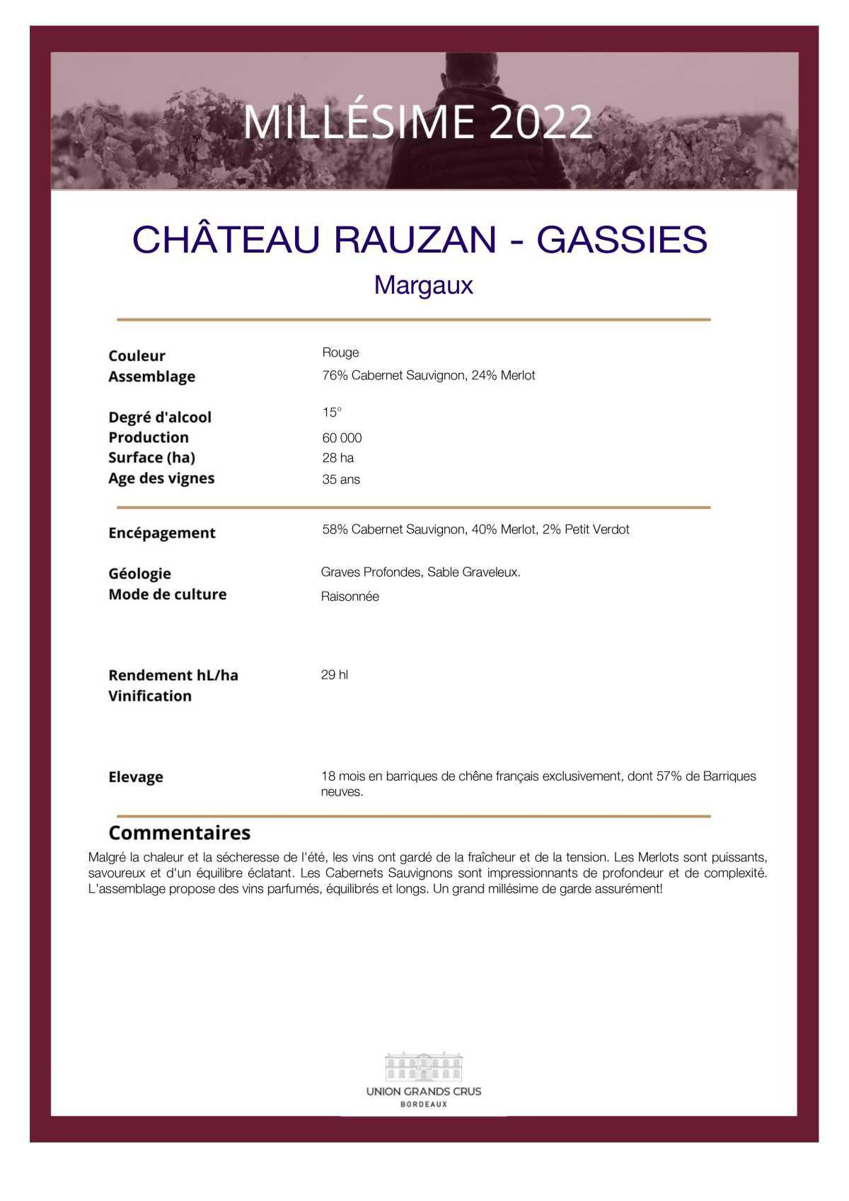  Château Rauzan - Gassies 
