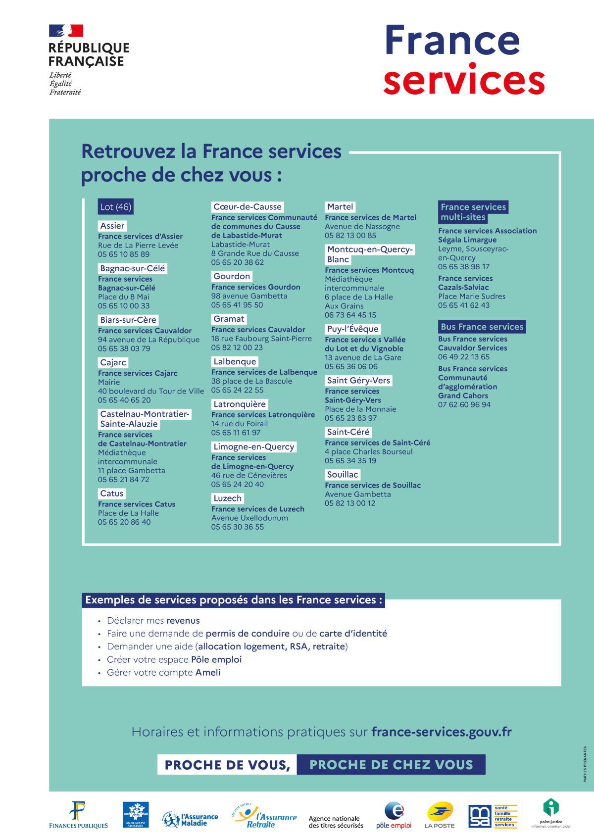 France Services (à venir et rappel)