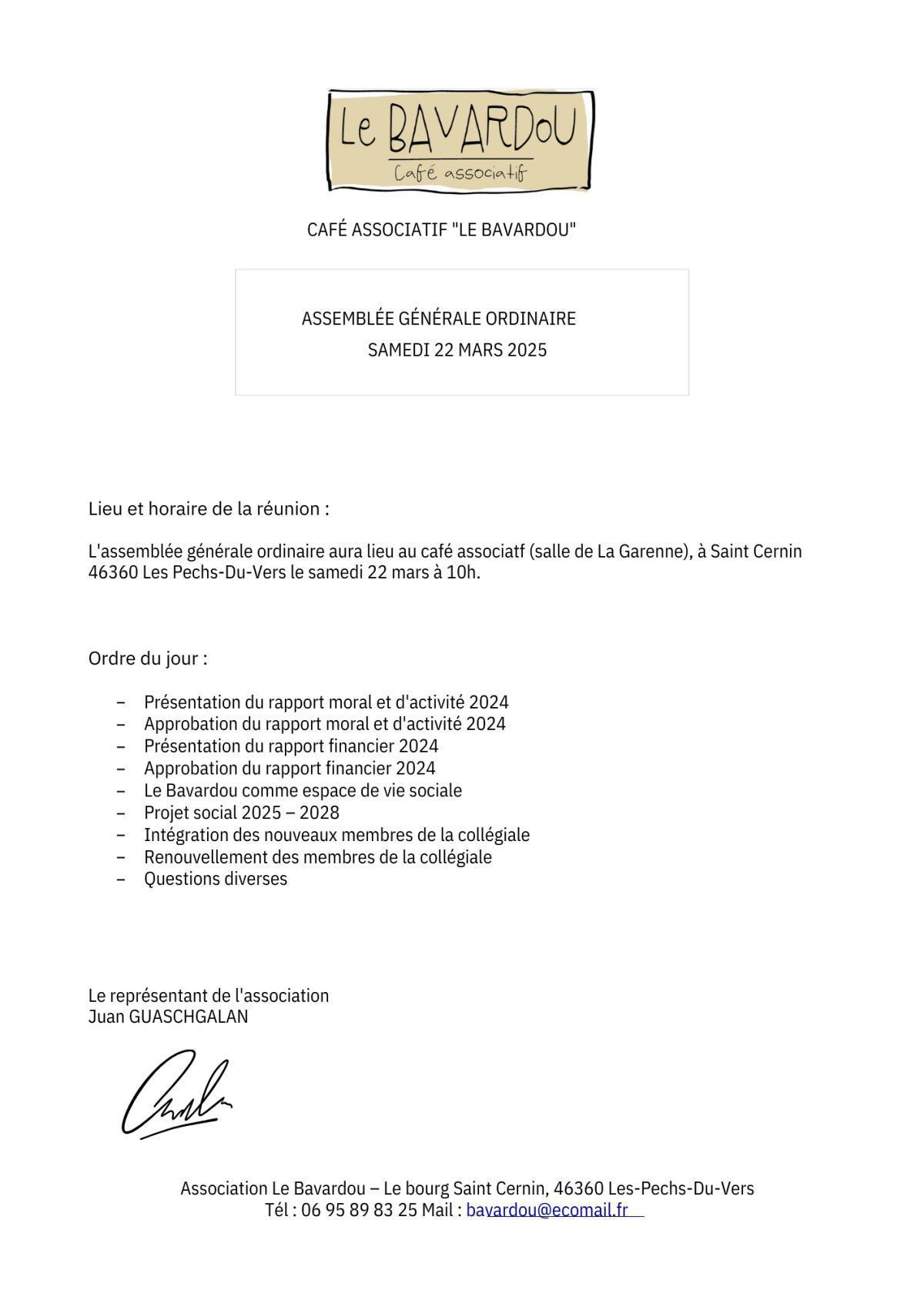 AG du Bavardou